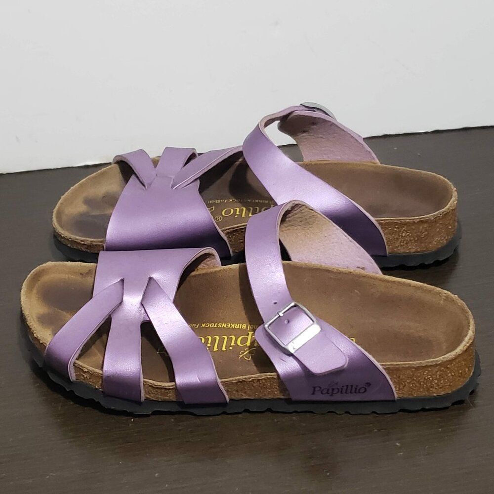 Papillio Original Birkenstock Purple Two Strap Sandals 38 L7 M5